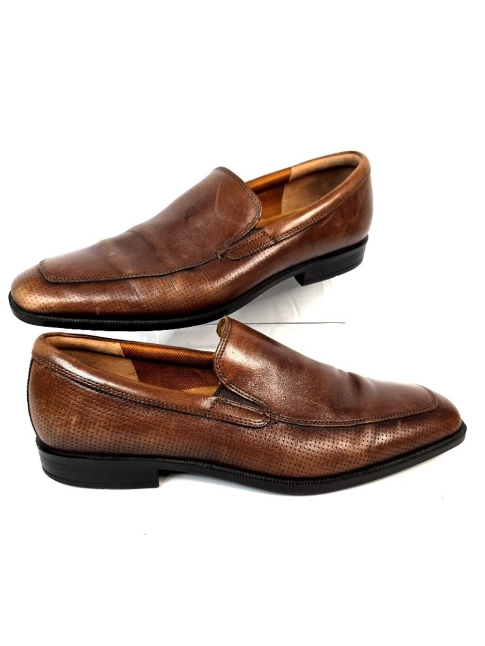 ECCO Helsinki Brown Leather Slip On Loafers Shoes Men’s Size 13